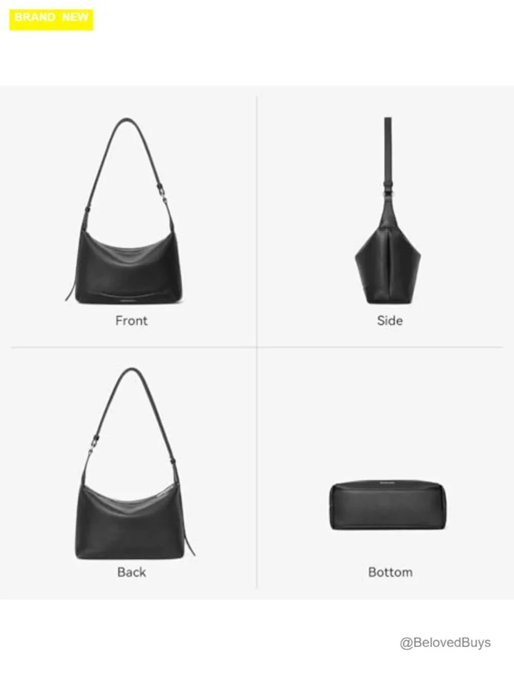 Small Crossbody Hobo Bag Faux Suede Pebbled Vegan Leather